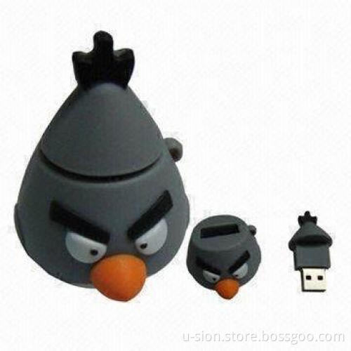 3D Popular Cartoon Design USB Flash Drive w/ 512MB to 32GB Capacity, Suitable for Promotional Gifts